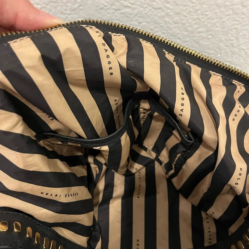 Kelsi Dagger Black Leather Handbag - Picture 4 of 5